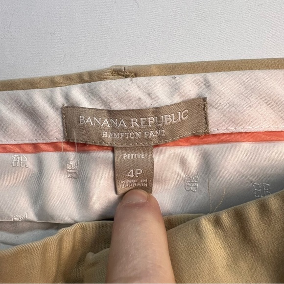 Banana Republic Hampton Crop Pant Women's 4P Tan Career Business Wear - Picture 2 of 3